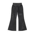 Vintage Washed Flared Fleece Pants