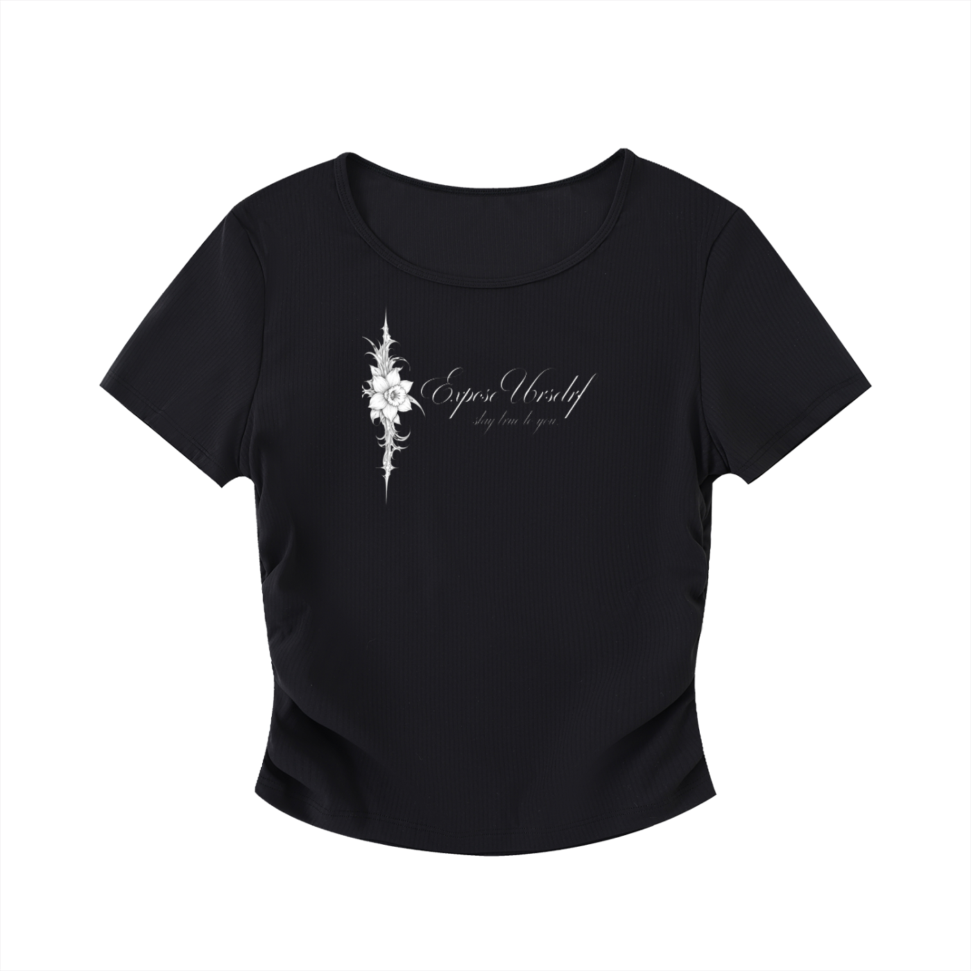 Ruched Bodycon Crop Top