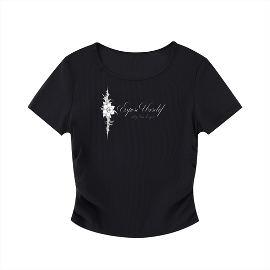 Ruched Bodycon Crop Top